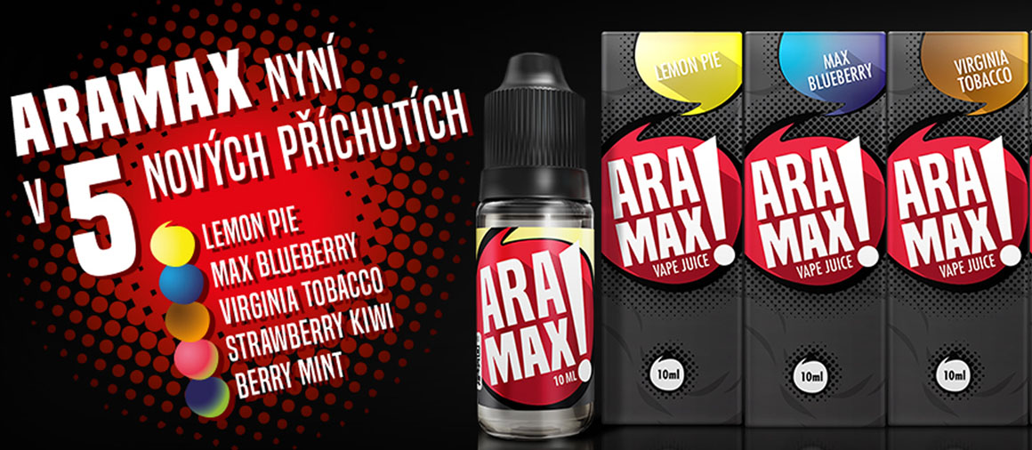 Aramax 5 nových příchutí